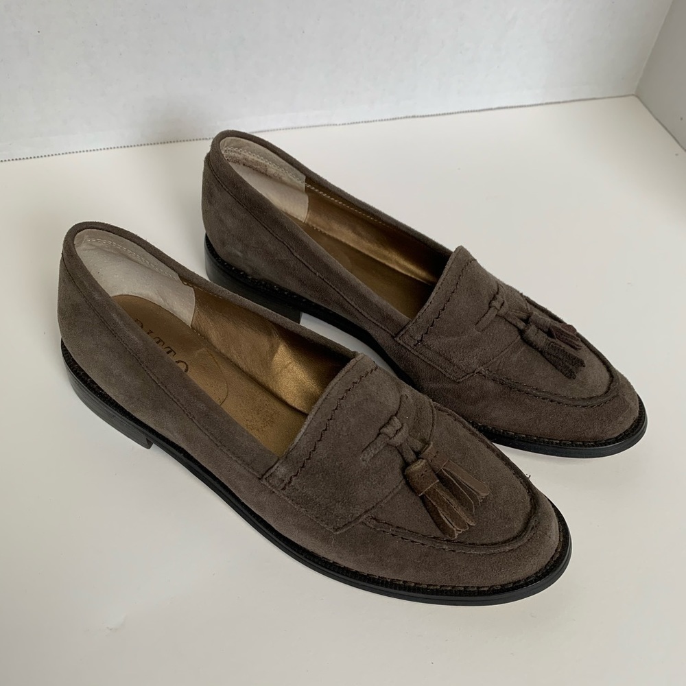 New Van Eli Gray Suede Loafers Size 6